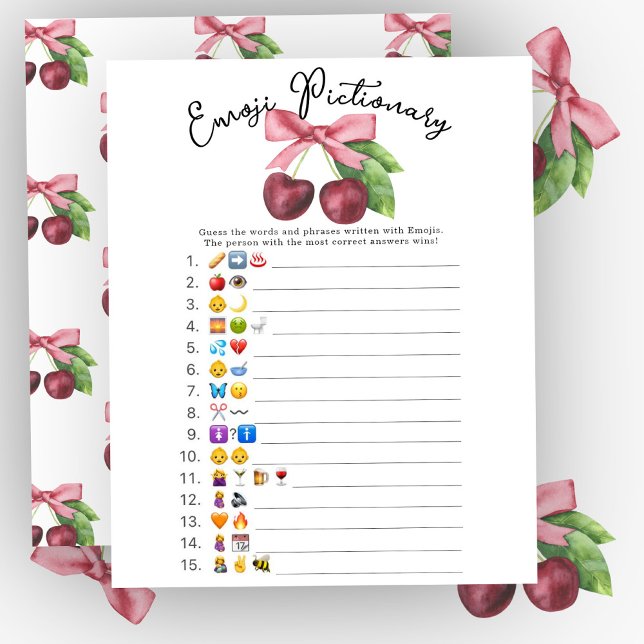Lámina Emoji de ducha de bebé con arco de cerezo Juego de (Subido por el creador)