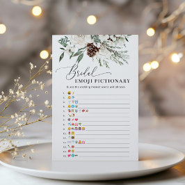 Lámina Emoji de ducha de novia en invierno