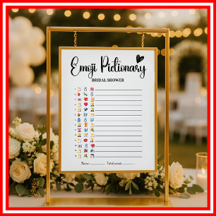 Lámina Emoji de ducha de novia Juegos de Emoji de novias