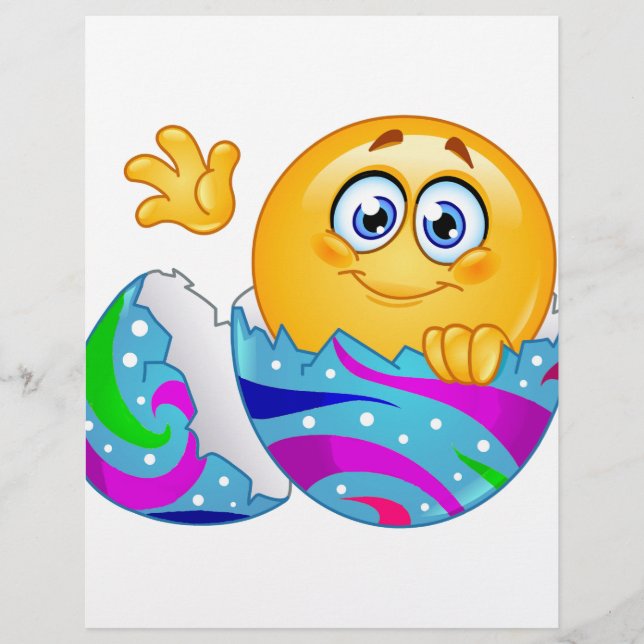 Lámina Emoji de huevo de Pascua (Anverso)