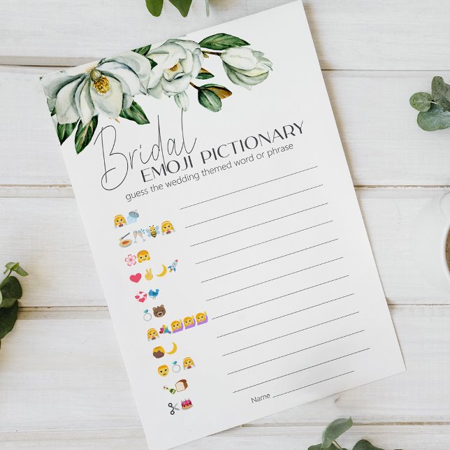 Lámina Emoji de juego de ducha de novia de Magnolia blanc (Subido por el creador)