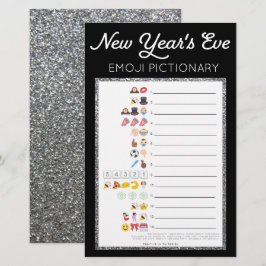 Lámina Emoji de juego de Fiestas de Nochevieja