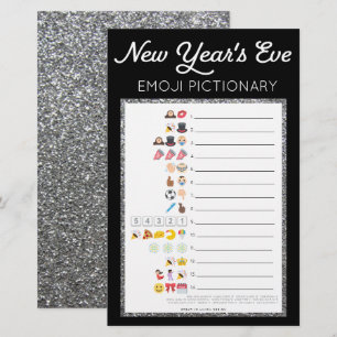 Lámina Emoji de juego de Fiestas de Nochevieja