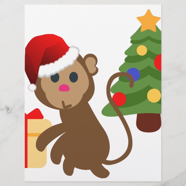 Lámina emoji de monos santa claus (Anverso)