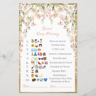 Lámina Emoji de novias respuestas pictivas caucásicas