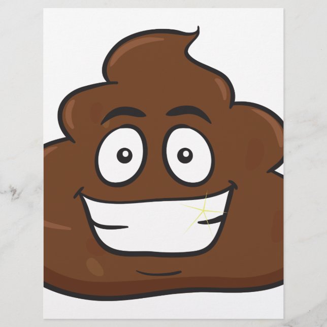 Lámina emoji de poop divertida (Anverso)