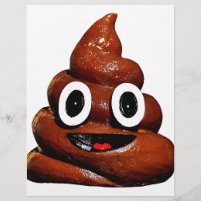 Lámina emoji de poop graciosa (Anverso)