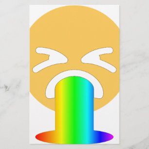 Lámina emoji de puke arco iris