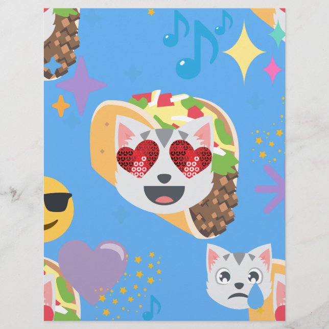 Lámina emoji de taco cat (Anverso)