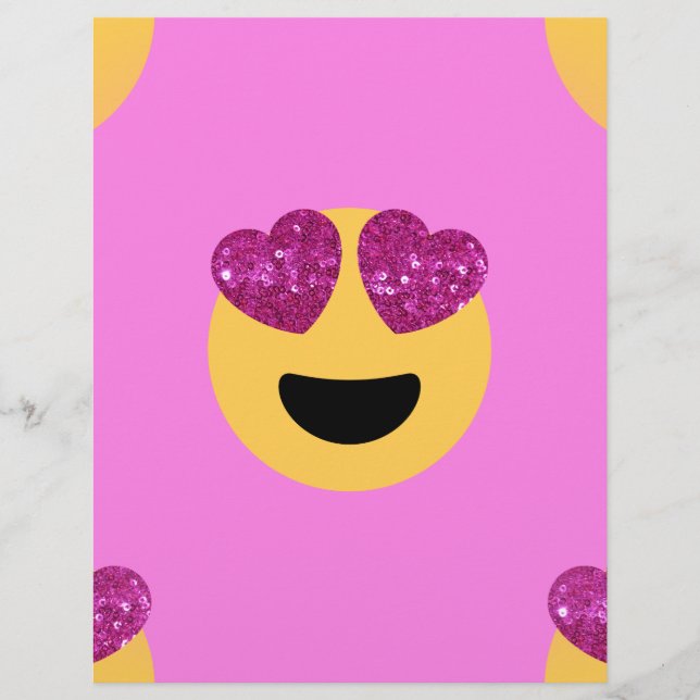 Lámina emoji del ojo del corazón (Anverso)