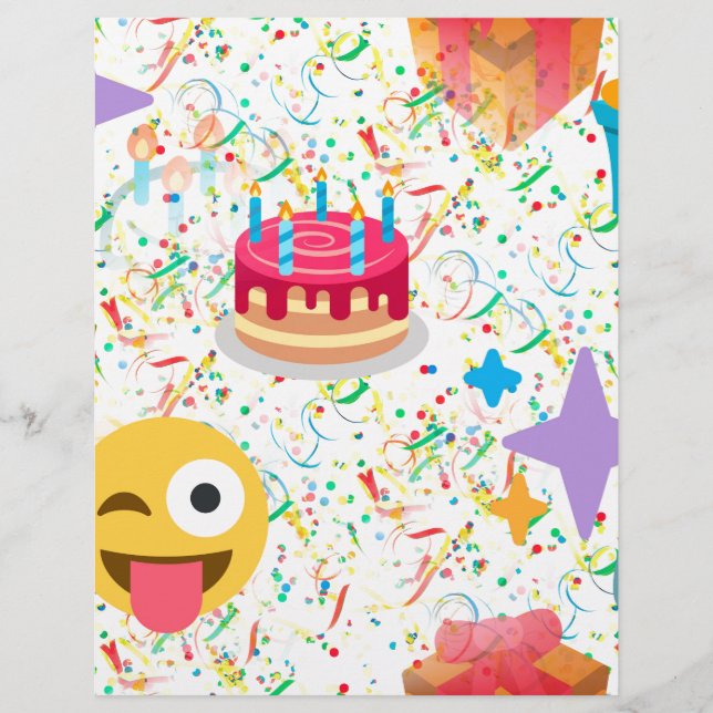 Lámina emoji feliz de cumpleaños (Anverso)