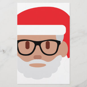 Lámina emoji hipster Santa Claus