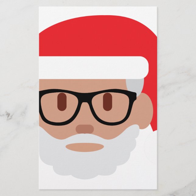 Lámina emoji hipster Santa Claus (Anverso)