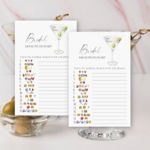 Lámina Emoji martini de ducha de novia