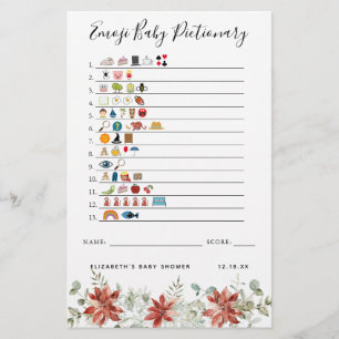 Lámina Emoji pictiva   Juego Baby Shower