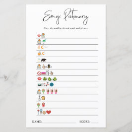 Lámina Emoji pictiva | Juego de ducha de novia