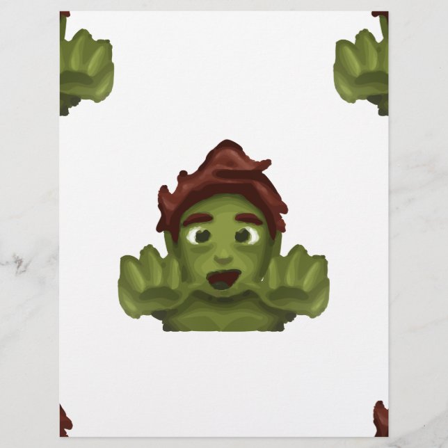 Lámina emoji zombie man (Anverso)