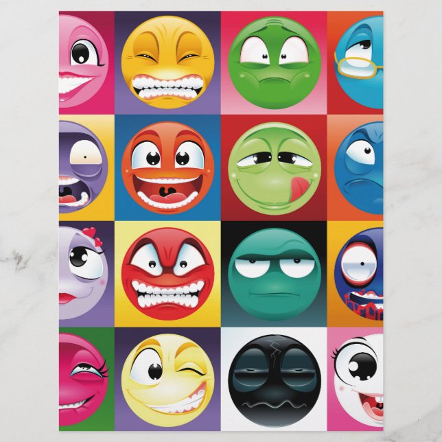 Lámina emojis de arte pop (Anverso)