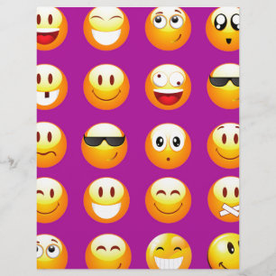 Lámina emojis moradas