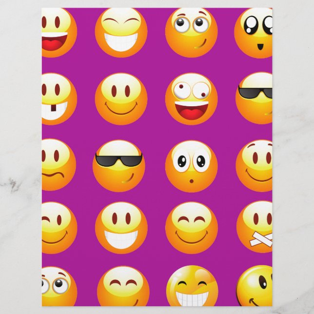 Lámina emojis moradas (Anverso)