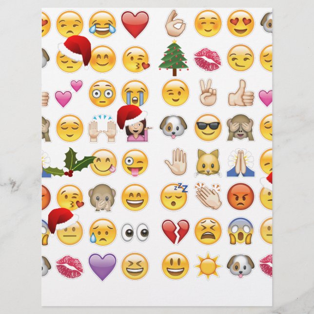 Lámina emojis navidades (Anverso)