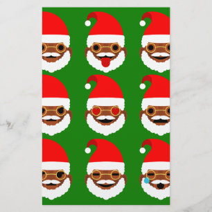 Lámina emoticonos de la emoji de santa africana