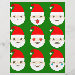 Lámina emoticonos de santa emoji