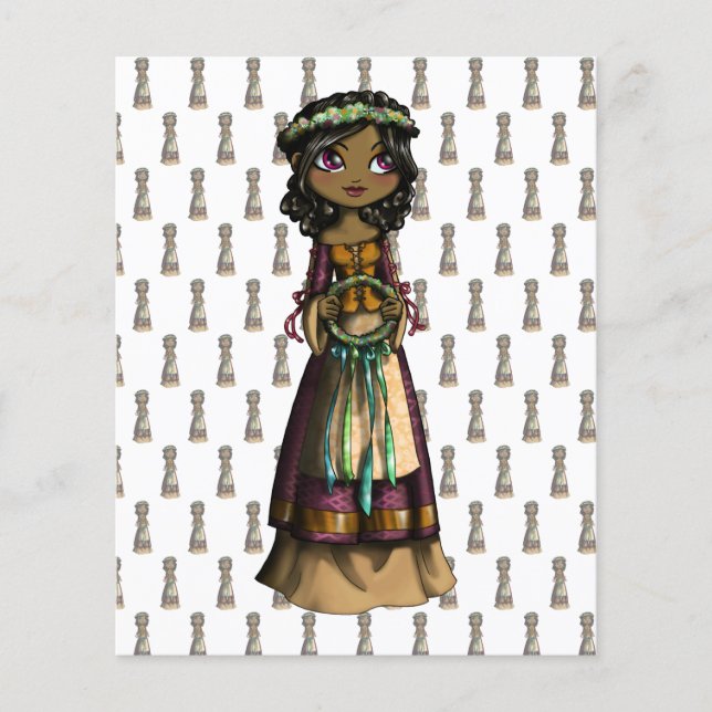 Lámina Empleada de flores (Anverso)