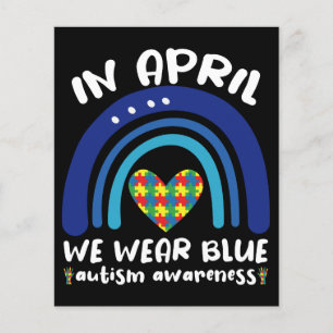 Lámina En Abril Nosotros Vestimos de Azul Mes de Concient