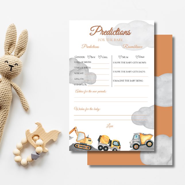 Lámina en construcción ducha de bebé Juego de prediccione (Subido por el creador)