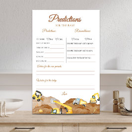 Lámina en construcción ducha de bebé Juego de prediccione