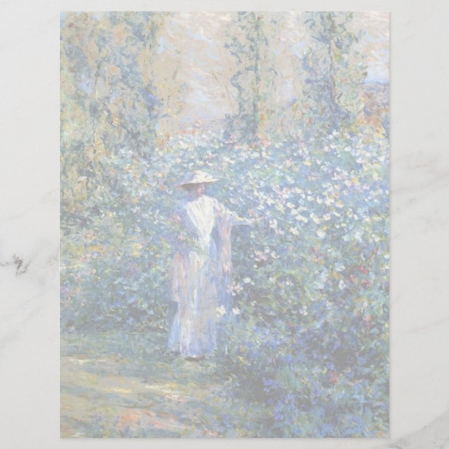 Lámina En el jardín (Anverso)