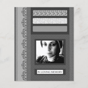 Lámina en invitaciones amorosas del servicio funerario de