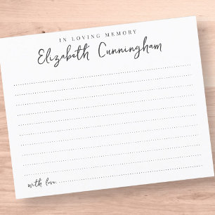 Lámina En la memoria de amor Asistencia funeraria simple 