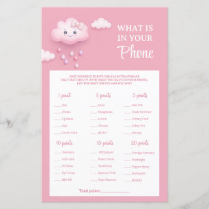 Lámina En la nube Nueve chicas rosados ¿Qué hay en tu jue