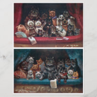 En las postales de juego de Louis Wain