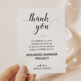 Lámina En Lugar De Favor Boda De Donación De Caridad