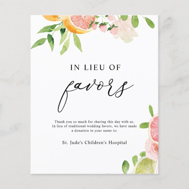 Lámina En lugar del Rótulo de donación de favores (Anverso)