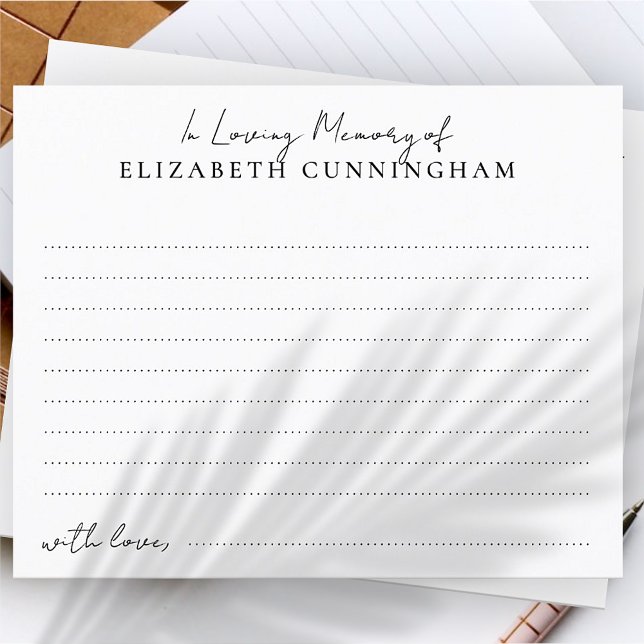 Lámina En Memoria Funeral Moderno Compartir Un Recuerdo (Subido por el creador)