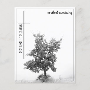 Lámina En silencio luto - árbol en prado 2.0