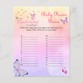 Lámina Encantado De Conocer El Juego De Nombres De Baby S