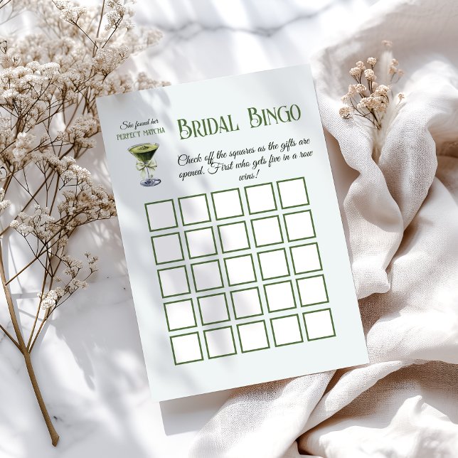 Lámina Encontré su juego de Bingo Matcha Bridal Shower (Subido por el creador)