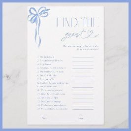 Lámina Encuentra El Juego De Ducha Bridal De Bow Azul Inv