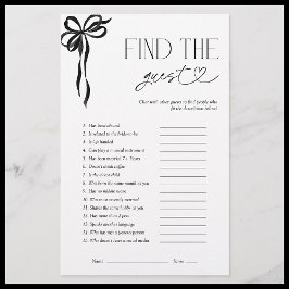 Lámina Encuentra El Juego De Ducha Bridal De Bow Negro In