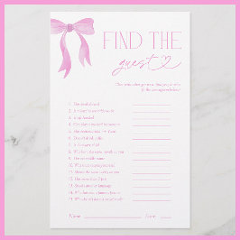 Lámina Encuentra El Juego De Ducha Bridal De Bow Rosa Inv
