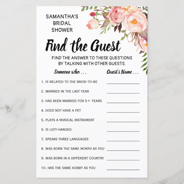 Lámina Encuentra la ducha de invitados juego en español (Anverso)