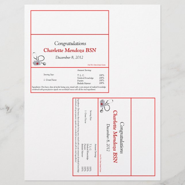 Lámina Enfermera de caramelo (Anverso)