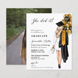 Lámina Enfermera negra de oro de presupuesto que se gradu