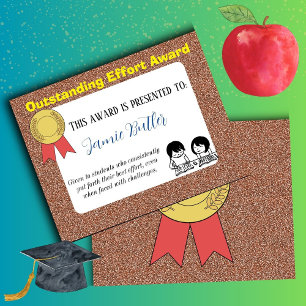 Lámina Enseñanza secundaria de certificado de esfuerzo ex