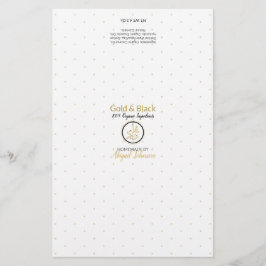 Lámina Envoltura de empaquetado de jabón dorado y negro |